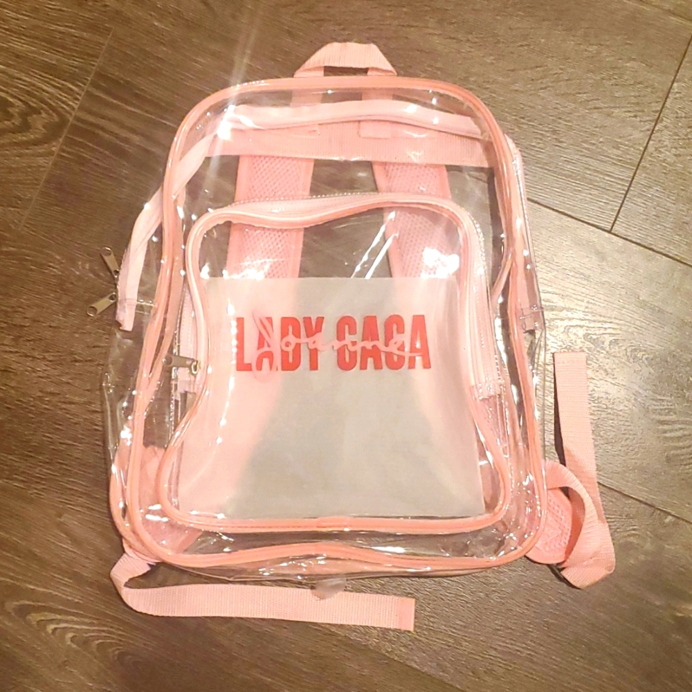 Lady Gaga Joanne Backpack - Limited Edition VIP World Tour - Transparent Pink 💕